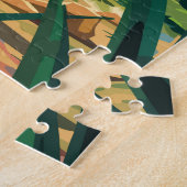 パンタナルブラジルカピバラ旅行アートヴィンテージ ジグソーパズル (側面)