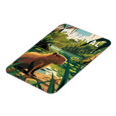 パンタナルブラジルカピバラ旅行アートヴィンテージ マグネット (左側)