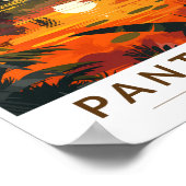 パンタナルブラジルサンセットトラベルアートヴィンテージ ポスター (角)