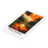 パンタナルブラジルサンセットトラベルアートヴィンテージ マグネット (左側)