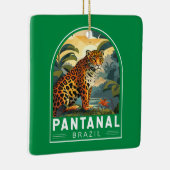 パンタナルブラジルジャガートラベルアートヴィンテージ セラミックオーナメント (右)
