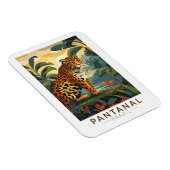 パンタナルブラジルジャガートラベルアートヴィンテージ マグネット (右側)