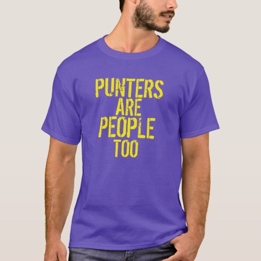 パンターは人々の余りにおもしろいな紫色の黄色いTシャツです Tシャツ (正面)