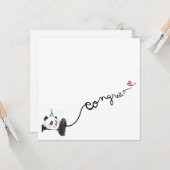 パンダおめでとうカード カード (正面/裏面インサイチュ)