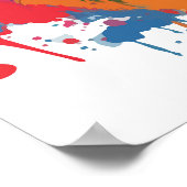 パンダおもしろいウォーター・カラー・ブライトアート・ポスター ポスター (角)