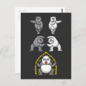 パンダおもしろいフュージョン極ベア変換 ポストカード (正面/裏面)