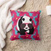 パンダおもしろいベアビーチバムサングラスクールトロピックス クッション (ブランケット)