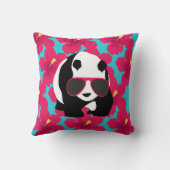 パンダおもしろいベアビーチバムサングラスクールトロピックス クッション (裏面)