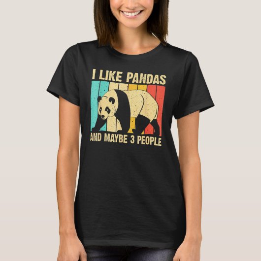 パンダおもしろいボーイ子供へズガールズパンダベア Tシャツ (正面)