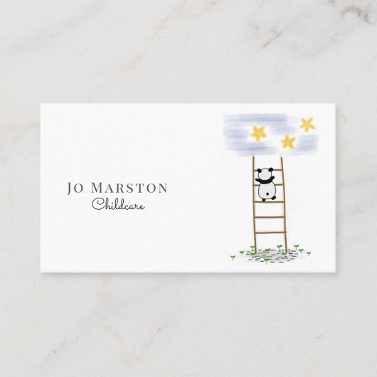 パンダお洒落ベア託児名刺 名刺 (正面)