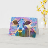 パンダかわいらしカウアカラフルアートノートカード カード (黄色い花)