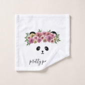 パンダかわいらしクマ動物用カスタムバスタオルセット バスタオルセット (ウォッシュタオル)