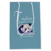 パンダかわいらしベア ミディアムペーパーバッグ (正面)