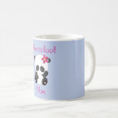 パンダかわいらしホームスクールママ コーヒーマグカップ (正面右)