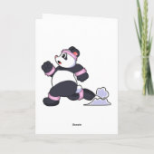 パンダがランニングで走る カード (裏面)