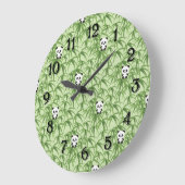 パンダが付いているタケ ラージ壁時計 (傾斜)