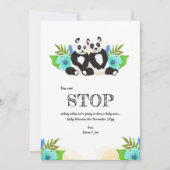 パンダが妊娠発表を行う 招待状 (正面)