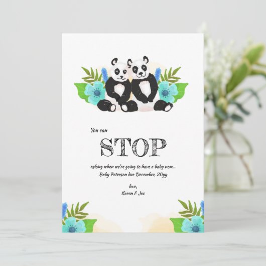 パンダが妊娠発表を行う 招待状 (スタンド正面)