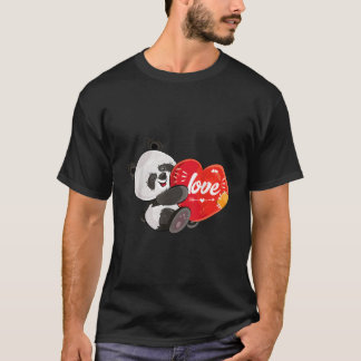パンダが抱きしめる 愛するクマ パンダ Tシャツ
