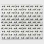 パンダが水彩画を描く ラッピングペーパー (フラット)