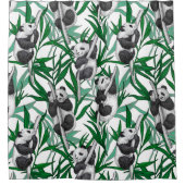 パンダが鳴る シャワーカーテン (正面)