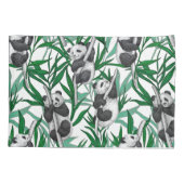 パンダが鳴る 枕カバー (裏面-左)