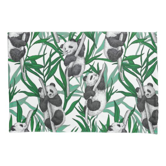 パンダが鳴る 枕カバー (正面左)