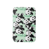 パンダくまのグラフィックパターン バスマット (正面縦)