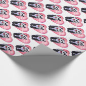 パンダくまのバレンタインデー ラッピングペーパー (角)