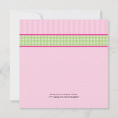 パンダくまの女の子のベビーシャワーの招待状 招待状 (裏面)