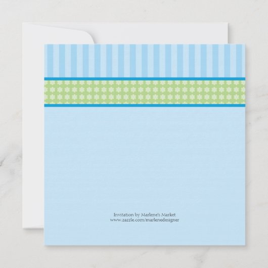 パンダくまの男の子のベビーシャワーの招待状 招待状 (裏面)