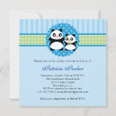 パンダくまの男の子のベビーシャワーの招待状 招待状 (正面)