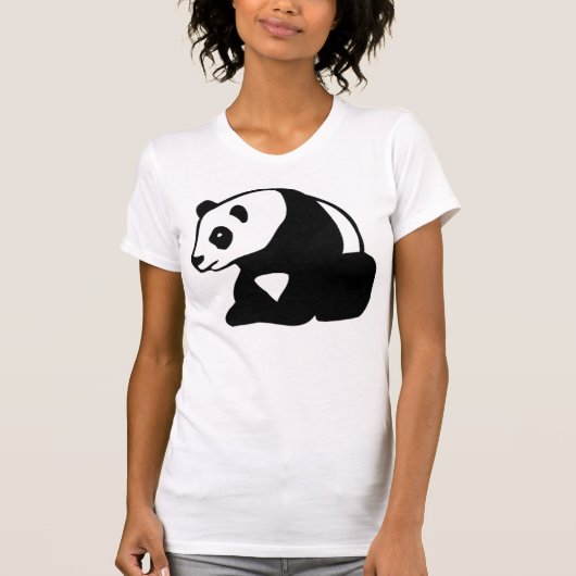 パンダくまの白黒Tシャツ Tシャツ (正面)