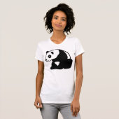 パンダくまの白黒Tシャツ Tシャツ (正面フル)