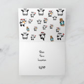 パンダくまの誕生日の招待状 招待状 (内部)