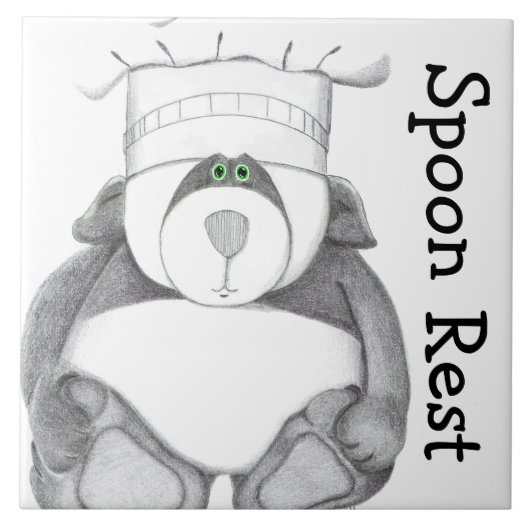 パンダくまのTrivetのスプーンの残り タイル (正面)