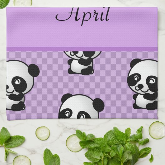 パンダくま キッチンタオル (折り畳み)