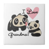 パンダくまI愛祖母 タイル (正面)