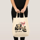 パンダくまI愛祖母 トートバッグ (正面(商品))