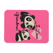 パンダくまI愛祖母 マグネット (横)