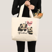 パンダくまI愛祖母 ラージトートバッグ (正面(商品))