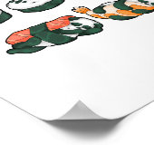 パンダすし可愛い巻き愛おもしろい者の食べ物 ポスター (角)