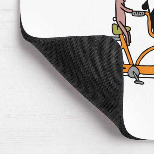 パンダとうさぎのサイクリングタンデム自転車キッズ マウスパッド (コーナー)