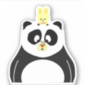 パンダとウサギ シール (正面)