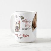 パンダとカブ、母の日の一緒 コーヒーマグカップ (正面左)