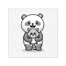 パンダとキツネ セルフインキングスタンプ