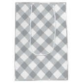 パンダとクマカスタマイズの文字と名前 ミディアムペーパーバッグ (裏面)