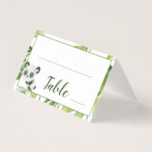 パンダとバンブーベビーシャワー誕生日テーブル番号 (正面)