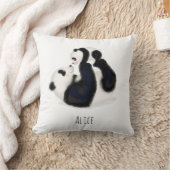 パンダとパーソナライズされたタピールキッズクッション クッション (ブランケット)