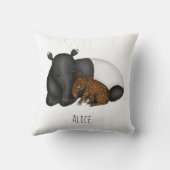 パンダとパーソナライズされたタピールキッズクッション クッション (裏面)